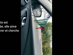 Frans, Grappig, Ondergoed, Masturbatie, Buiten, Openbaar, Shemale, Alleen