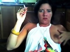 Bruinharig, Masturbatie, Rijpe lesbienne, Alleen, Webcamera