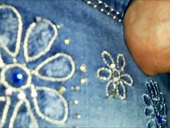 Big ass milf in blue jeans touch my dick