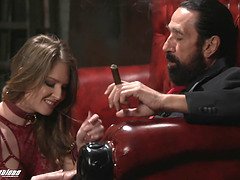 Ashley Lane submits to intense bondage and cumshots with Steve Holmes