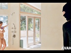 捕まる, 淫乱熟女, シャワー