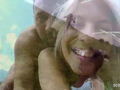Enthousiasteling, Stel, Schattig, Sperma in gezicht, Duits, Klein, Gezichtspunt, Tiener