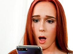 Cute redhead slut Alice Coxxx roughly fucked by a huge penis