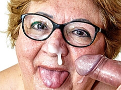 Verga grande, Negro, Gafas, Abuelita, Sexo duro, Lencería, Coño, Medias largas