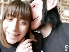 デカ尻, デカチン, デカパイ, フェラチオ, 茶髪の, バック, ショートヘア, ティーン