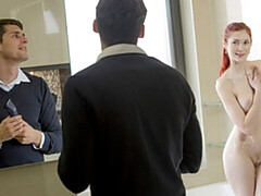 Cuarto de baño, Culo grande, Verga grande, Estilo perrito, Tetas naturales, Pelirrojo, Adolescente, Tetas