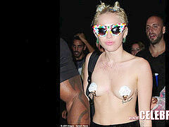 Mental Mega celebrity Miley Cyrus bumpers and gash Compilation