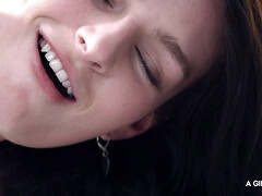 Grote mammen, Bruinharig, Stel, Europees, Vingeren, Likken, Natuurlijke tieten, Kut duiken