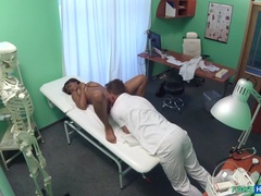 Ebony Babe Has Pussy Inspected