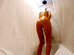 Amateur, Gros seins, Masturbation, Orgasme, Chatte, Douche, Solo, Espionne