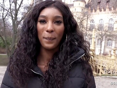 Enthousiasteling, Grote lul, Lul, Zwart, Duits, Hardcore, Orgasme, Openbaar