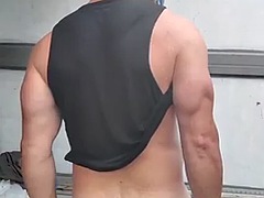 Grosse bite, Tir de sperme, Érotique, Gym, Masturbation, Muscle, Douche, Webcam