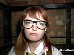 18, 素人, アナル, お尻, フェラチオ, 眼鏡, 赤毛, ラフ