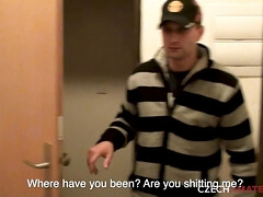 素人, お尻, フェラチオ, 気狂い, なめる, オマンコ, シャワー, オッパイの