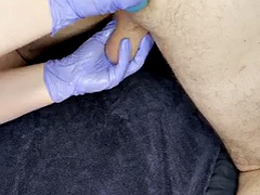 Amateur, Anal, Tir de sperme, Gode, Gants, Massage, Masturbation, Infirmière