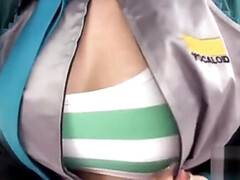 アジア人, デカパイ, フェラチオ, 手コキする, 日本人