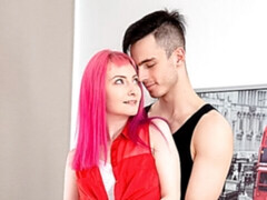 Blasen, Hundestellung, Küssen, Rotschopf, Dürr, Jungendliche (18+), Titten
