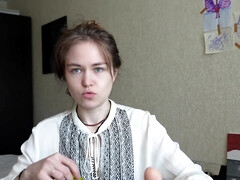 ブロンド, チン, 現実, ロシア人, 喫煙, 一人, フェラする, 教師