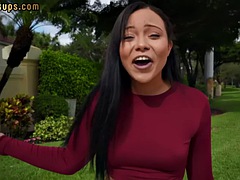 Chica, Negro, Mamada, Pareja, Ébano, Sexo duro, Pov, Sexo soft