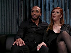 黒人, ボンデージ, 黒人, フェムドム, 下着, 淫乱熟女, 赤毛, ペニスバンド