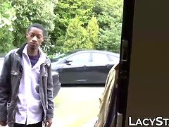 Ass fucked GILF Lacey Starr creampied by two big black cocks