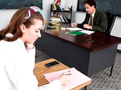 Grote lul, Pijpbeurt, Hondjeshouding, Natuurlijke tieten, Schoolmeisje, Mager, Tiener, Tieten likken