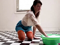 Leie, Braunhaarige, Frau, Behaart, Hd, Solo, Strümpfe, Spielzeuge