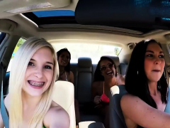 素人, ブロンド, ヨーロピアン, グループ, Hd, アウトドア, ティーン, 三人