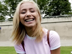 Culo, Chica, Rubia, Europeo, Dinero, Al aire libre, Pov, Realidad