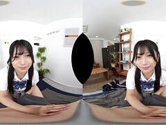 Japanese beauty enchants in a thrilling, intimate uniform scene
