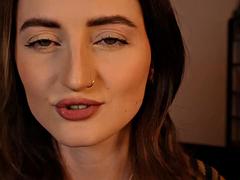Girl Licks Lens, Kisses and Makes Mouth Sounds in ASMR POV Solo