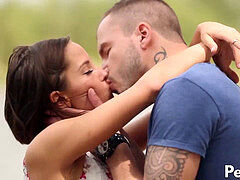 フェラチオ, イく瞬間, アウトドア, 小柄, ティーン