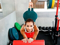 Anaal, Kont, Pijpbeurt, Handbeurt, Roodharige vrouw, Sportoefening, Tiener, Tieten likken