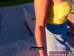 素人, デカパイ, ドイツ人, ハードコア, 自家製, 公共, オマンコ, オッパイの