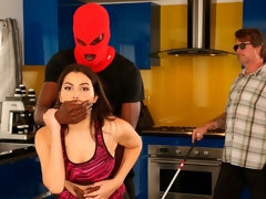 Culo grande, Negro, Morena, Cornudo, Estilo perrito, Pajear, Interracial, Cocina