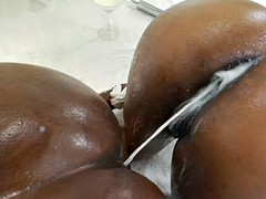 Chica, Negro, Ébano, Fetiche, Lesbiana