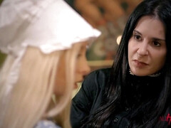 アナル, お尻, デカパイ, 茶髪の, レズビアン, 熟年, 淫乱熟女, ティーン