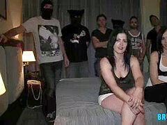 Enthousiasteling, Europees, Sperma in gezicht, Groepseks, Spaans