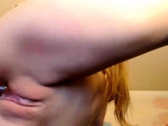 素人, フェティッシュ, 乳首, 赤毛, 一人, ティーン, おもちゃ, ウェブカメラ