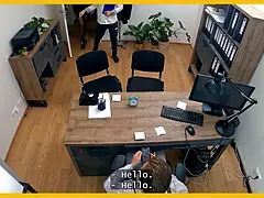 Blondine, Gehörnter ehemann, Hd, Ehemann, Büro, Realität, Rasiert, Tätowierung