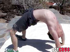 Onanism, outdoor, young-men