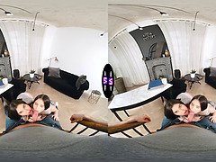 フェラチオ, 茶髪の, ズームショット, ハードコア, オーガズム, オマンコ, 三人, オッパイの