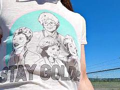 Braunhaarige, Windel, Absätze, Milf, Nippel, Im freien, Piercing, Titten