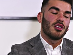 アナル, デカチン, フェラチオ, ゲイ, ハードコア, オフィス