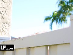 デカパイ, フェティッシュ, ラティーナ, 淫乱熟女, アウトドア, プール, ハメ撮り, ラフ