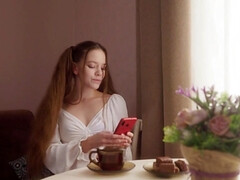 18, ブロンド, カワイイ, 女, 指いじり, オーガズム, 一人, ティーン