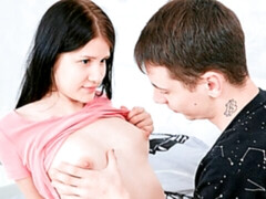 Grosser arsch, Grosser schwanz, Blasen, Braunhaarige, Hundestellung, Natürlichen titten, Jungendliche (18+), Titten
