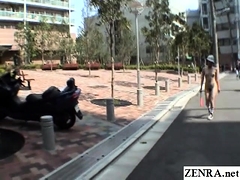 JAV public nudity stark naked construction worker Subtitled