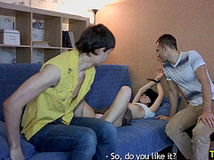 Tiedup russian girlfriend tricked and porked