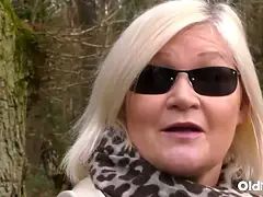 美人, デカパイ, ブロンド, エロ熟女, カップル, 自然山雀